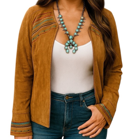Double D Ranch Jackets & Blazers - Double D Ranch Loraine beaded suede jacket. Absolutely beautiful condition.